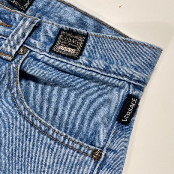 Versace Jeans Couture Slim Straight Light Wash Jeans mens size 29x31.5 - Picture 4 of 11